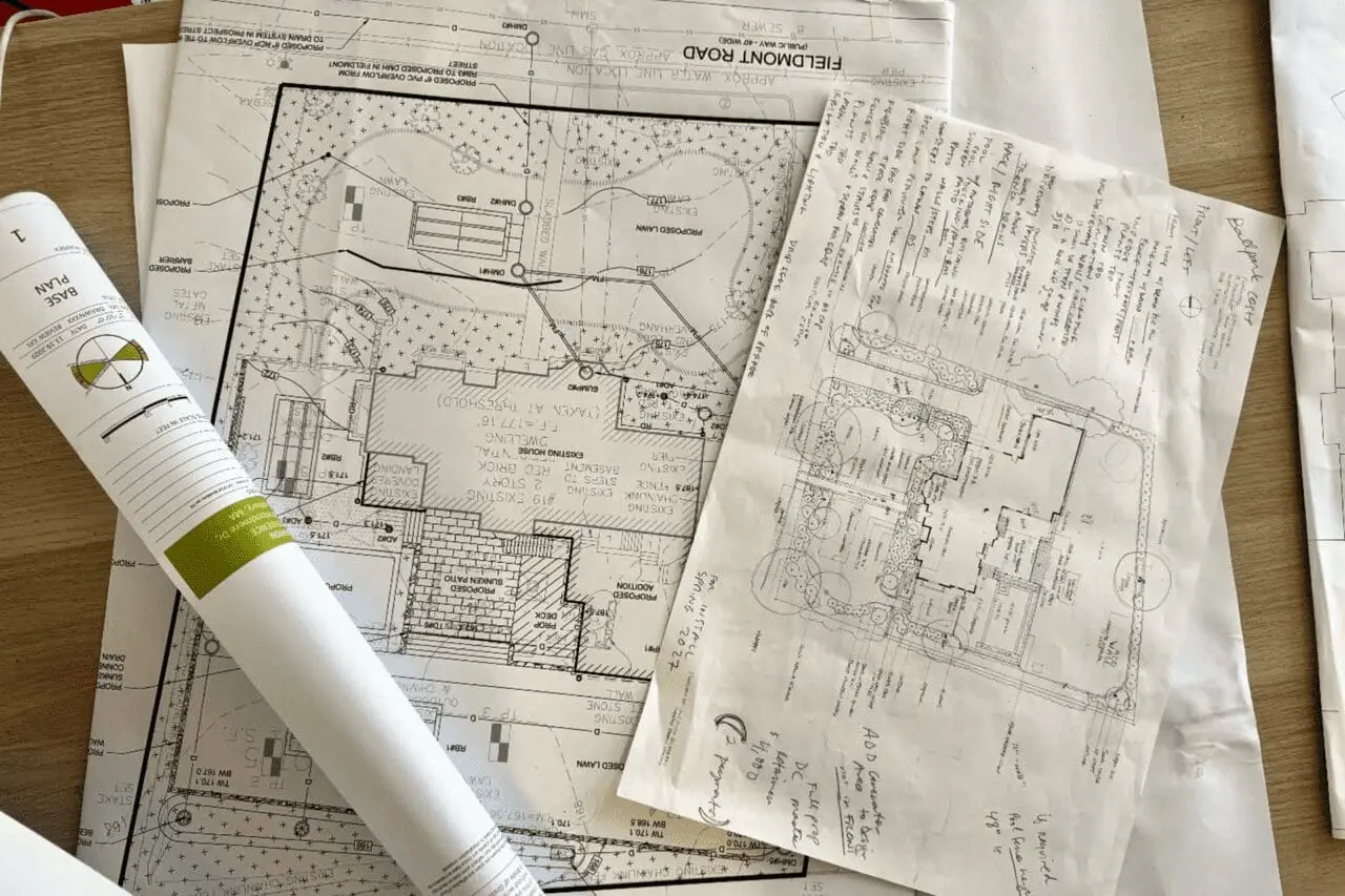 A strong design considers sun exposure, drainage, circulation patterns, materials, planting palettes, lighting, irrigation, and how you want to use the space throughout the year.