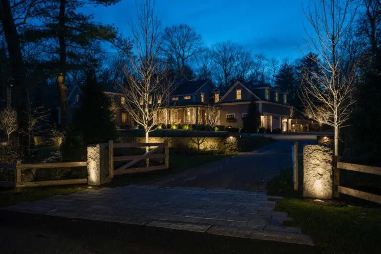 Driveway lighting improves nighttime access and safety while enhancing the overall sense of arrival.