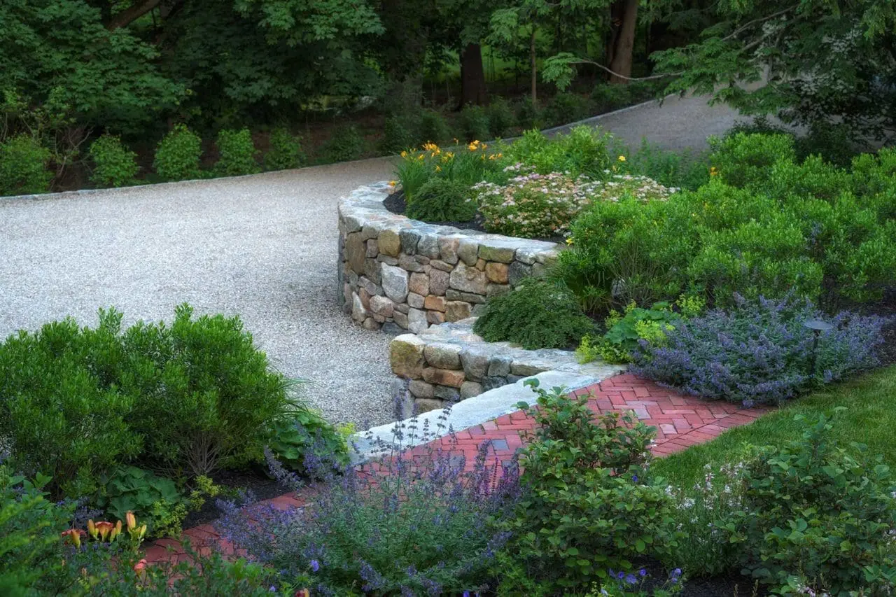 Lincoln, MA - Long blooming perennials such as nepeta add color all summer to the garden.